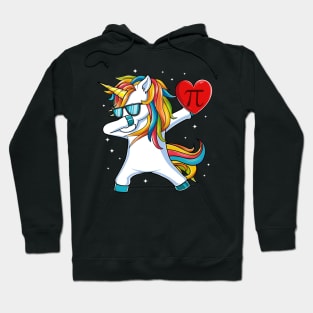 Dabbing Unicorn Happy Pi Day Funny Math Lover Gift Hoodie